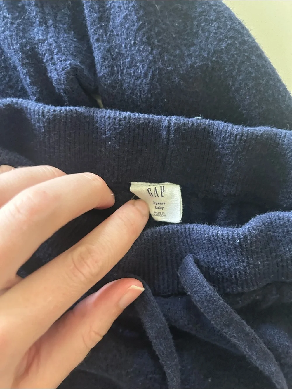 GAP Navy Hooded Knit Sweatshirt & Joggers Kids Set